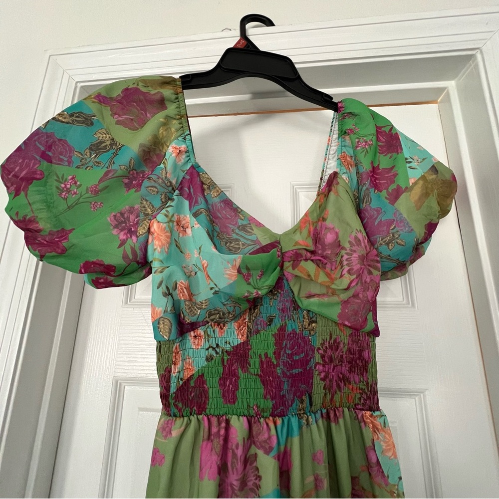 Floral Puff Sleeve Dress